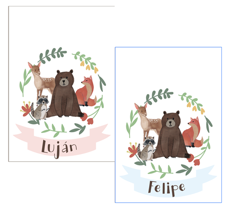 Stickers para doblar Bosque Pers 16u